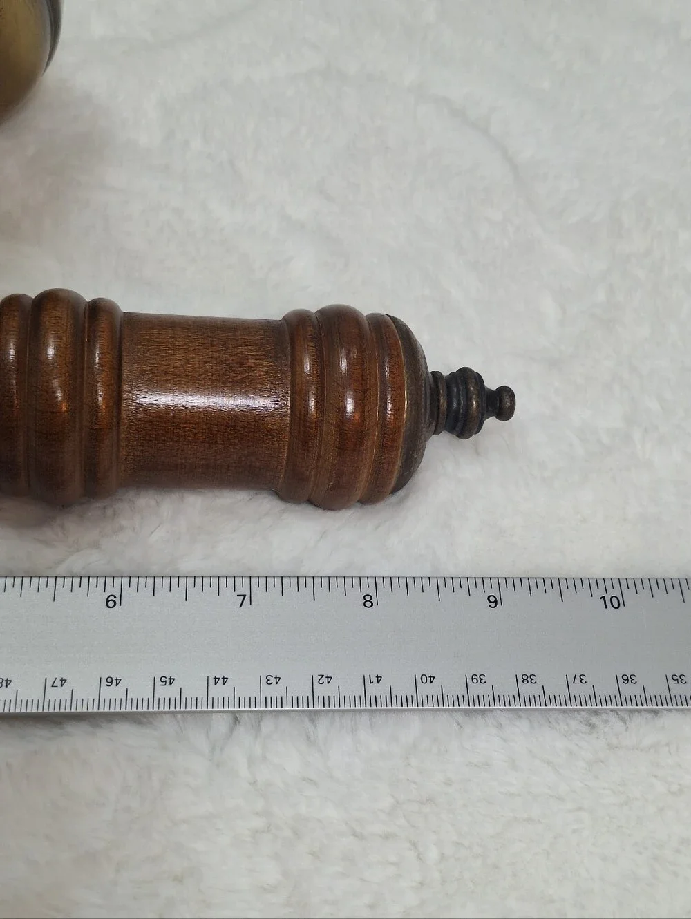 Vtg Set Of 2 Homco Wood & Antique Brass Tone Wall Sconces Candlestick Holders
